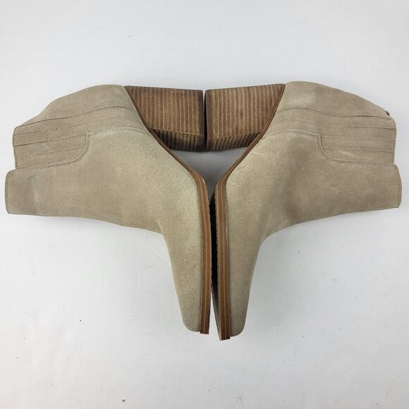 Marc Fisher Ltd Oshay Beige Suede Leather Pointed Toe Ankle Bootie Size 12M - Picture 8 of 11